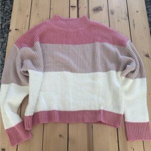 SHEIN Striped Crop Sweater Size S NWOT